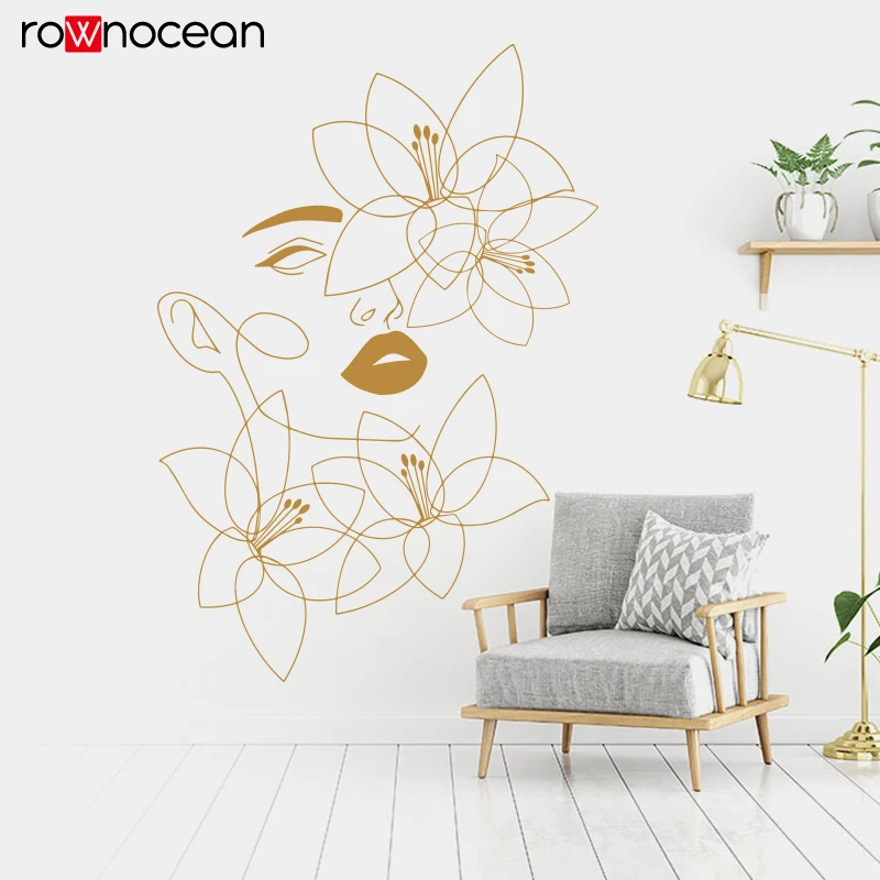 Spa Wellness Beauty - One Line Wall Decals Beauty Wall