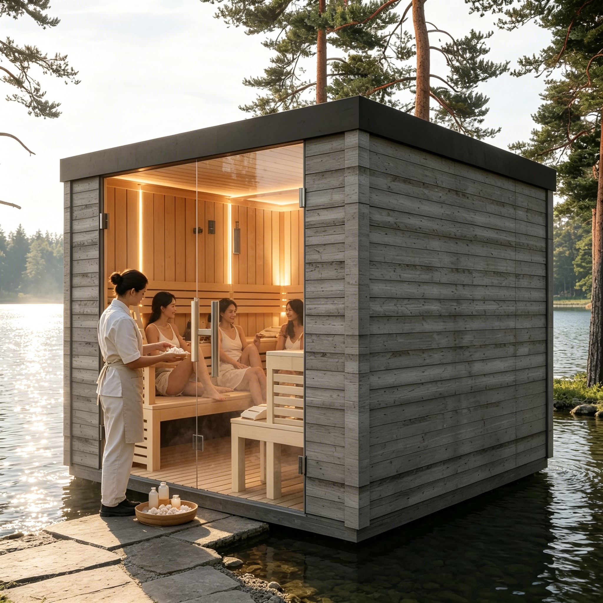 Spa Wellness Family - Sauna beczkowa z cedrowego drewna do